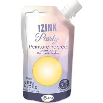 Speciální výtvarná barva Aladine Izink Pearly Efektová barva Pastel Yellow 80 ml 1 ks