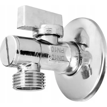 Instalatérský materiál Rohový ventil 1/2 x 3/8 kulový s filtrem pro baterie, rozeta Diamond