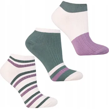 Dámské ponožky KOTNÍKOVÉ PONOŽKY DÁMSKÉ PONOŽKY ŽEBROVANÉ BAVLNĚNÉ POHODLNÉ MORAJ 3-PAK 35-38