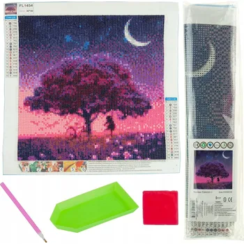 Diamantové malování DIAMANTOVÁ VÝŠIVKA / DIAMANTOVÉ MALOVÁNÍ - 3D STROM