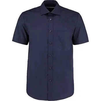 Pánská košile Kustom Kit Pánská obchodní košile Classic Fit s krátkým rukávem Barva: Dark Navy, Velikost: 45/46 (18) G_K102