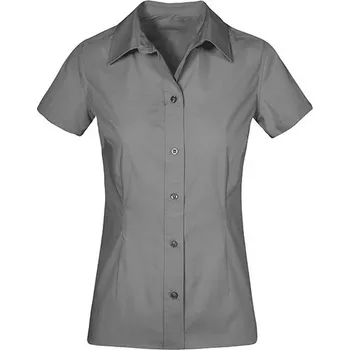 Dámská košile Promodoro Dámská popelínová košile s krátkým rukávem Barva: Steel Grey (Solid), Velikost: 3XL G_E6305