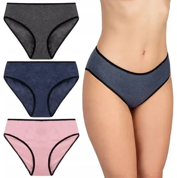 Kalhotky Vivisence 4016 3-PACK MIX tmavě šedá/růžová/granátová Kalhotky KALHOTKY M