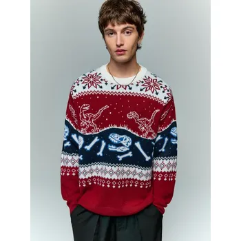 Oblečení a móda Vánoční svetr - XXL - House - červené - 674HX-33X