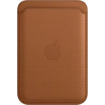 Pouzdro na mobilní telefon Apple kožená peněženka s MagSafe - hnědá