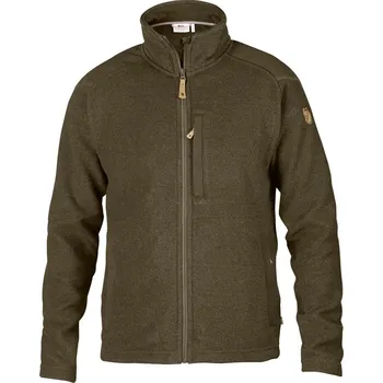 Pánská móda fleece mikina pánská FJÄLLRÄVEN Buck Fleece M Dark Olive - XL