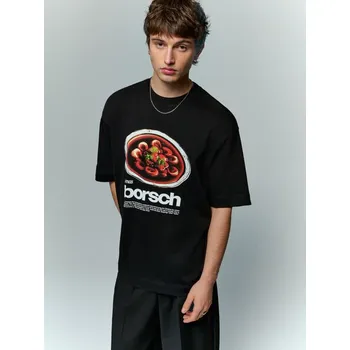 Pánská móda Vánoční tričko - L - House - černá - 856IH-99X