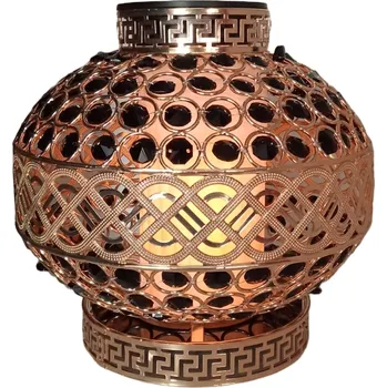 Svíčka Solární LED Hřbitovní Svíčka Premium VIP křišťálová koule zlaté černé Křišťály