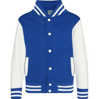 Chlapecké oblečení Just Hoods Dětská bunda Varsity Barva: royal Blue, Velikost: 7/8 (M) G_JH043K