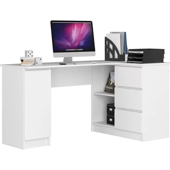 Psací stůl ROHOVÝ STŮL B20 CLP PRAVOSTRANNÝ PK BÍLÝ