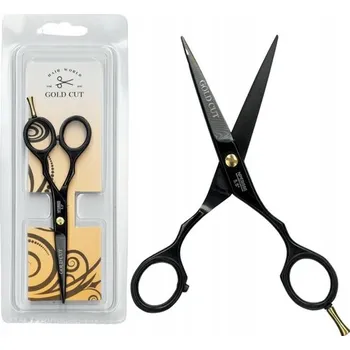 Kadeřnické nůžky GOLD CUT PROFESIONÁLNÍ KADEŘNICKÉ NŮŽKY PE BLACK SHINE NPEBS55 5,5"