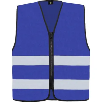 Pánská vesta Korntex Hi-Vis bezpečnostní vesta a Cologne s předním zipem Barva: royal Blue, Velikost: XL G_KX217