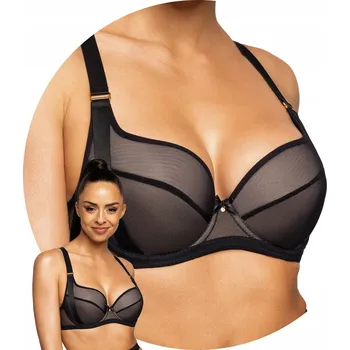 Podprsenka Mat 0201/11 Denise černé hladké košíčky tyl 90C Podprsenka PUSH-UP