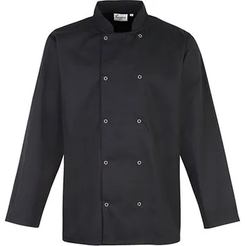 Gastro oděv Premier Workwear Kuchařská bunda s dlouhým rukávem Barva: black, Velikost: 4XL G_PW665