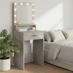 Kosmetický stůl Betonově šedá 50 x 41 x 135 cm kompozitní dřevo