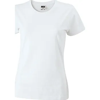 Pánské tričko James&Nicholson Dámské Slim Fit- Tričko Barva: white, Velikost: L G_JN971