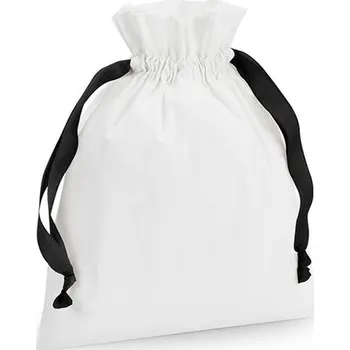 Westford Mill Bavlněná dárková taška se stahovací stuhou Barva: Soft White, Velikost: S (15 x 22 cm) G_WM121