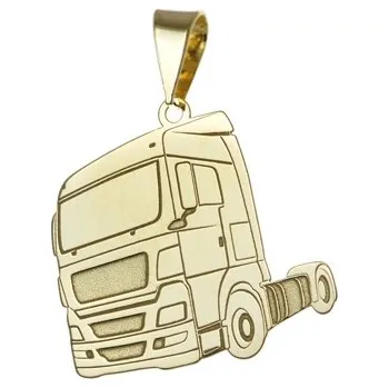 Přívěsek Zlatý přívěšek kamion PA1121FZV + Dárek zdarma