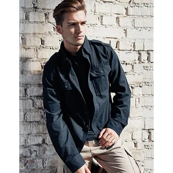 Pánská košile Build Your Brandit Vintage košile s dlouhým rukávem Barva: Černá, Velikost: 5XL G_BYB9373