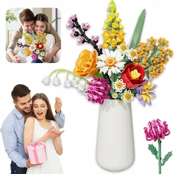 ostatní stavebnice Botanicals Kytice květin, Stavebnice – Nápad na dekoraci do bytu