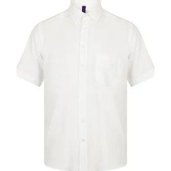 Pánská košile Henbury Pánská sací košile s krátkým rukávem Barva: white, Velikost: M G_W595