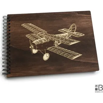 Fotoalbum Dřevěné kroužkové fotoalbum – Rc letadla - bílý list (25)