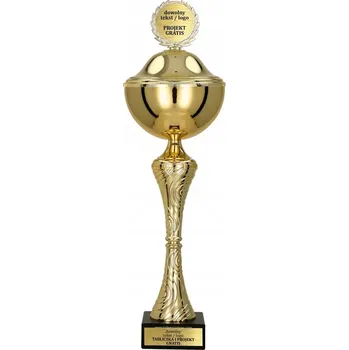 Okázalý zlatý pohár s víkem 51 cm + Gravírování DÁREK