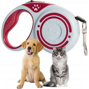 Vodítko pro psa VODÍTKO SILNÉ AUTOMATICKÉ S BLOKACÍ PRO PSA PÁSKA ODOLNÁ DLOUHÁ 5m 15kg