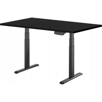 Elektrický psací stůl nastavitelný s pamětí Hakner, černý rám a deska 140x70 cm