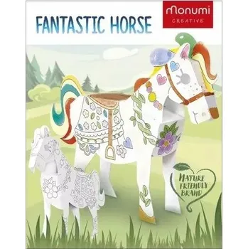 omalovánky Kůň k sestavení a vybarvení Monumi 5+