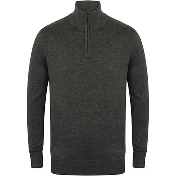 Pánský svetr Henbury Pánský svetr na zip Barva: Grey Marl, Velikost: XS G_W729