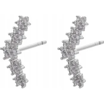 Náušnice Náušnice Fiveflower - Stříbrná/Krystalová KP-21706