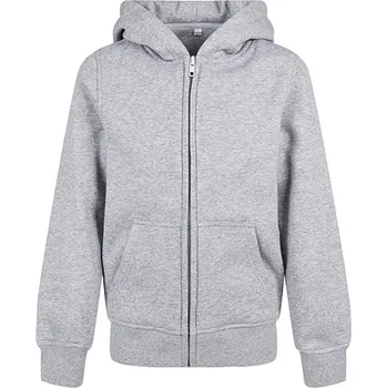 Dívčí mikina Build Your Brand Dětská mikina na zip v bio kvalitě Barva: heather grey, Velikost: 122/128 G_BY188