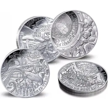 Jules Verne - 88,8g - set proof stříbrných sběratelských mincí