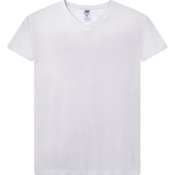 JHK Dámské tričko Curves s výstřihem do V Barva: white, Velikost: XL G_JHK604