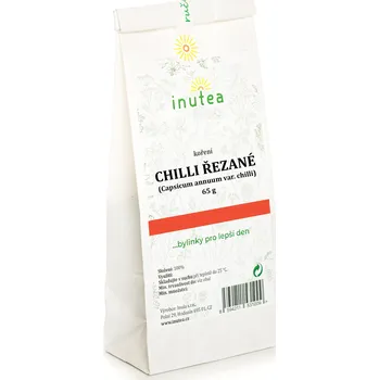 Koření inutea Chilli papričky plod řezaný – 65 g v pytlíku - papírový pytlík