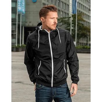 Pánská větrovka Build Your Brand Bunda Windrunner Barva: Modrá, Velikost: 4XL G_BY016