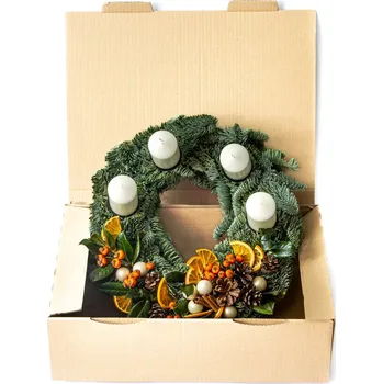 Vánoční dekorace Gardners Adventní věnec na stůl "Vyrob si sám" oranžový