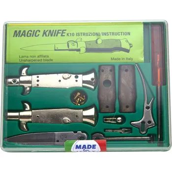 kapesní nůž SKM Maniago SKM Magic Stiletto 10 cm Imitation Wood - stavebnice