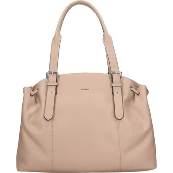 Kabelka Elegantní dámská kožená kabelka Katana Karens - béžová