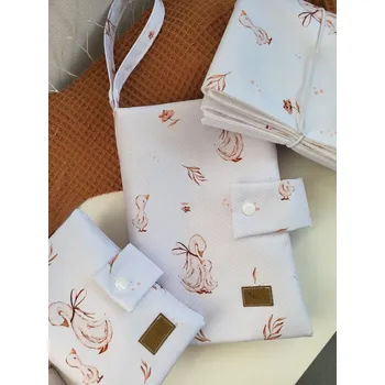 Obal na doklad Midi sada husičky - (plenkovník + obal na očkovací průkaz + přebalovací podložka)