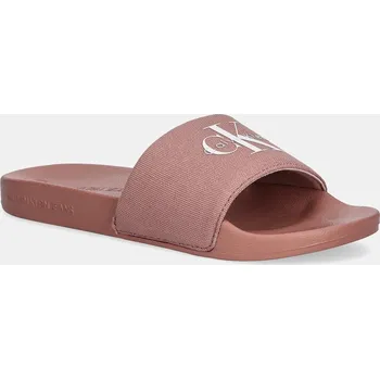 Dámské pantofle Pantofle Calvin Klein Jeans SLIDE MONOGRAM WN LOGO CK YW0YW01967 růžová 30X, EUR 39