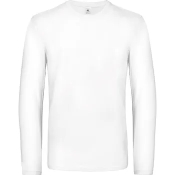 Pánské tričko B&C Pánské tričko E190 s dlouhým rukávem Barva: white, Velikost: L G_BCTU07T