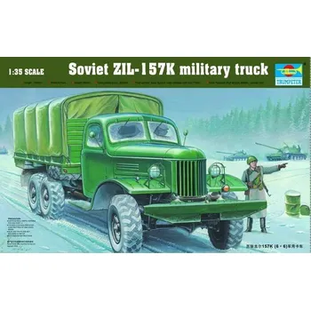 Plastikový model Soviet ZIL-157K military truck - Trumpeter 01003