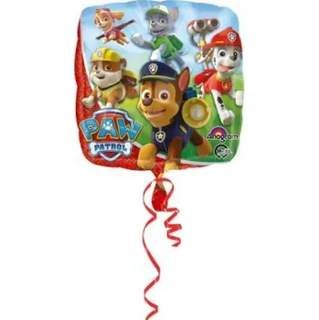 Balónek Čtverec - Tlapková Patrola 43cm - fóliový balónek