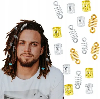 Vrták Zacvakávací ozdoby do vlasů na copánky, korálky