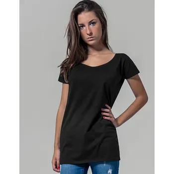 Dámské tričko Build Your Brand Dámské triko s širokým výstřihem Barva: Černá, Velikost: M G_BY039