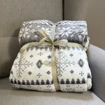 Beránková deka vánoční vločky 150 x 200