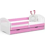 Dětská postel PLAY 180x80 Růžová + Matrace