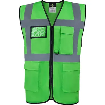 Korntex CO2 Neutrální multifunkční výkonná bezpečnostní vesta a Hamburk Barva: green, Velikost: 5XL G_KX810